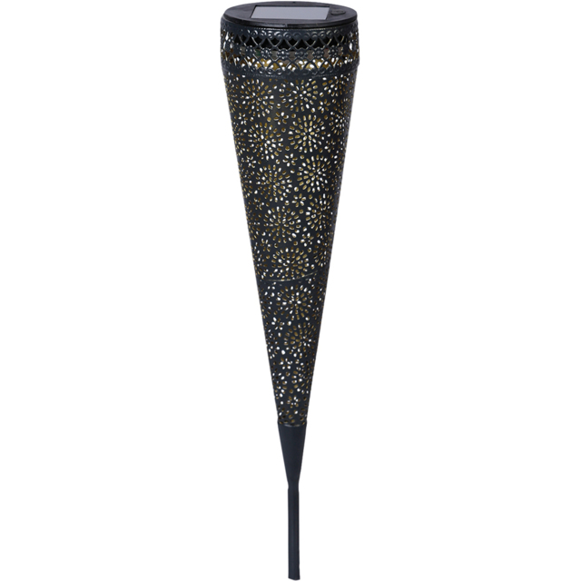 Luxform Solar Guernsey Torch Light Flower Design - Size: 8.5 x 8.5 x 42cm - Grey - Wilko - image 1
