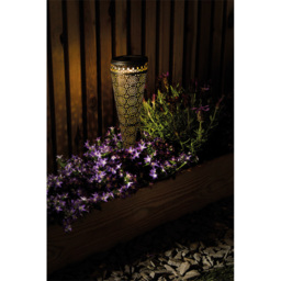 Luxform Solar Guernsey Torch Light Flower Design - Size: 8.5 x 8.5 x 42cm - Grey - Wilko - thumbnail 6