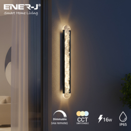 ENER-J AuroraGlow 16W CCT Adjustable and Dimming Designer Acrylic LED Wall Light 60 x 9cm - Size: 4 x 9 x 60cm - n/a - ENERJ - Wilko - thumbnail 3