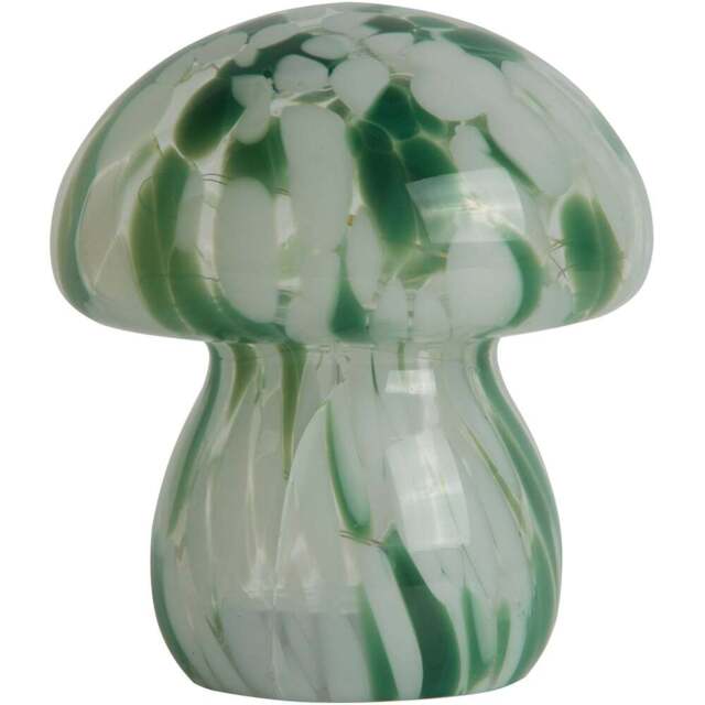 Lighting Collection Mushroom Green and White Marble Pattern Battery Powered LED Table Lamp - Size: 19 x 17 x 17cm - Wilko - image 1