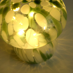 Lighting Collection Mushroom Green and White Marble Pattern Battery Powered LED Table Lamp - Size: 19 x 17 x 17cm - Wilko - thumbnail 5