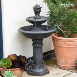 Garden Gear 2 Tier LED Water Fountain - Size: 52 x 61 x 61cm - Grey - Wilko - thumbnail 5