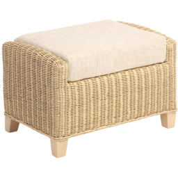 Desser Furniture Dijon Cotton Cream Footstool - Size: 46.0 cm x 70.0 cm x 48.0 cmcm - Wilko - thumbnail 3