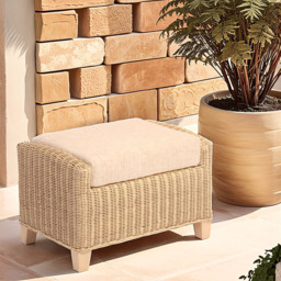 Desser Furniture Dijon Cotton Cream Footstool - Size: 46.0 cm x 70.0 cm x 48.0 cmcm - Wilko - thumbnail 7
