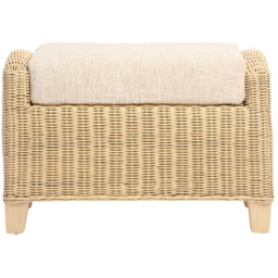 Desser Furniture Dijon Cotton Cream Footstool - Size: 46.0 cm x 70.0 cm x 48.0 cmcm - Wilko - thumbnail 4