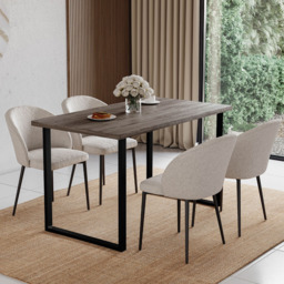 Vida Designs 4 Seater Rectangular Walnut Dining Table - Wood - Wilko - thumbnail 5