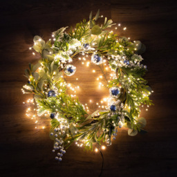 The Christmas Workshop 5.6m 680 Warm White LED Green Cluster String Light - Wilko