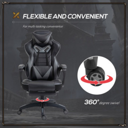 Portland Grey Racing Gaming Chair - Wilko - thumbnail 7