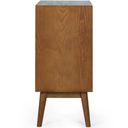 Julian Bowen Lowry 2 Door Cherry Ash Wood Small Sideboard - Grey - Wilko - thumbnail 5