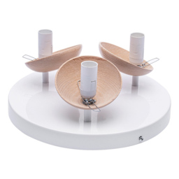 Milagro Sfera Wood White Ceiling Lamp 230V - Size: 35 x 35 x 20cm - Wilko - thumbnail 3