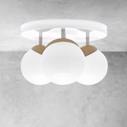 Milagro Sfera Wood White Ceiling Lamp 230V - Size: 35 x 35 x 20cm - Wilko - thumbnail 7