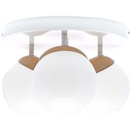 Milagro Sfera Wood White Ceiling Lamp 230V - Size: 35 x 35 x 20cm - Wilko - thumbnail 1