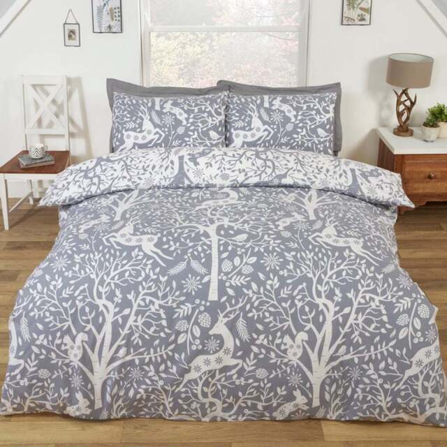 Rapport Home Tatton Double Grey Duvet Set - Silver - Wilko - image 1