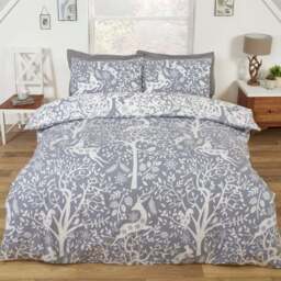 Rapport Home Tatton Double Grey Duvet Set - Silver - Wilko - thumbnail 1