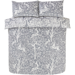 Rapport Home Tatton Double Grey Duvet Set - Silver - Wilko - thumbnail 3