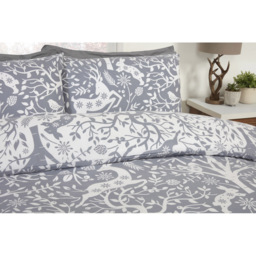 Rapport Home Tatton Double Grey Duvet Set - Silver - Wilko - thumbnail 4