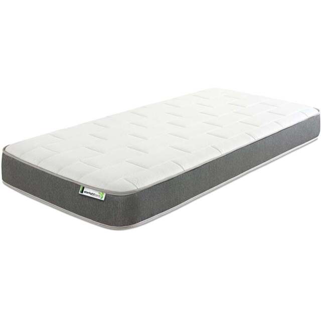Starlight Beds Deep European Small Single Grey Big Brick Memory Foam and Spring Mattress - Wilko - image 1