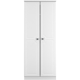 Crowndale Pembroke 2 Door Matt White Wardrobe Ready Assembled - White Matt - Wilko - thumbnail 3