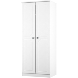 Crowndale Pembroke 2 Door Matt White Wardrobe Ready Assembled - White Matt - Wilko - thumbnail 4