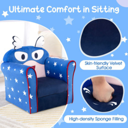 Costway Navy Kids Armchair - Size: 51 x 46 x 40cm - Blue - Wilko - thumbnail 7