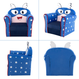 Costway Navy Kids Armchair - Size: 51 x 46 x 40cm - Blue - Wilko - thumbnail 5