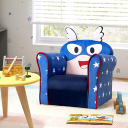 Costway Navy Kids Armchair - Size: 51 x 46 x 40cm - Blue - Wilko - thumbnail 4