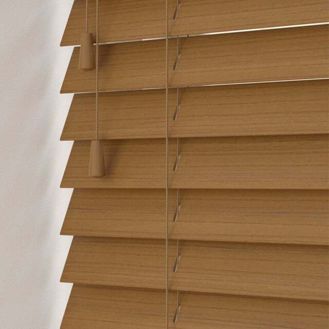 New Edge Blinds Grained Venetian Blinds Truffle 70cm - Size: W 70cm x D 130cm - Wilko - image 1