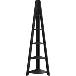 Tiva 5 Shelf Black Corner Ladder Bookshelf - LPD Home - Wilko - thumbnail 3