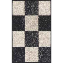 Desire Rugs Havana Black Square Anti Slip Door Mat 90 x 57cm - Size: 57 x 90cm - Wilko