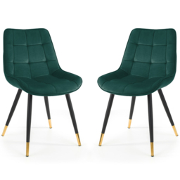 Julian Bowen Hadid Set of 2 Green Dining Chair - Wilko - thumbnail 3