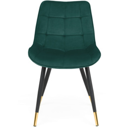 Julian Bowen Hadid Set of 2 Green Dining Chair - Wilko - thumbnail 5