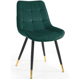 Julian Bowen Hadid Set of 2 Green Dining Chair - Wilko - thumbnail 4