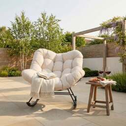 Harmony Rocking Chair Neutral - Size: Single - Wilko - thumbnail 4
