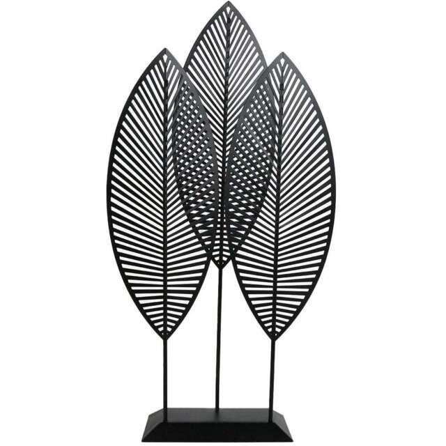 Black Layered Leaf Ornament - Size: 10.5 x 50 x 8.5 - Wilko - image 1