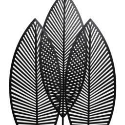 Black Layered Leaf Ornament - Size: 10.5 x 50 x 8.5 - Wilko - thumbnail 3