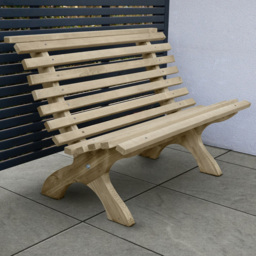Forest Garden Kuba 2 Seater Bench 1.2m - Green - Wilko