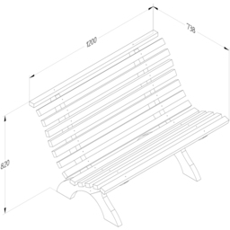 Forest Garden Kuba 2 Seater Bench 1.2m - Green - Wilko - thumbnail 7