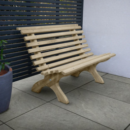 Forest Garden Kuba 2 Seater Bench 1.2m - Green - Wilko - thumbnail 6