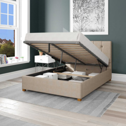 Aspire Hepburn Single Cream Malham Weave Ottoman Bed - Aspire Beds - Wilko - thumbnail 3