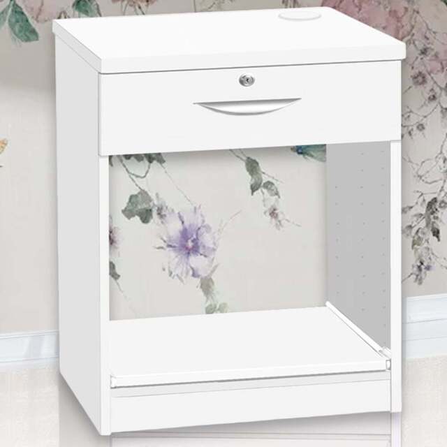 R White Cabinets Single Drawer Printer Desk Stand White - Size: 72.8 x 60 x 54cm - Wilko - image 1