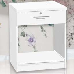R White Cabinets Single Drawer Printer Desk Stand White - Size: 72.8 x 60 x 54cm - Wilko - thumbnail 1