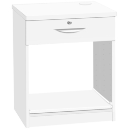 R White Cabinets Single Drawer Printer Desk Stand White - Size: 72.8 x 60 x 54cm - Wilko - thumbnail 3