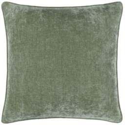 Yard Heavy Chenille Green Piped Polyester Filled Cushion 50 x 50cm - Wilko - thumbnail 1