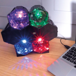FX Lab 4 Way LED Light Effect with Bluetooth Speaker - Size: 24.5 x 30 x 15cm - BLACK - FXLAB - Wilko - thumbnail 3