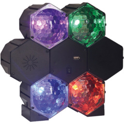 FX Lab 4 Way LED Light Effect with Bluetooth Speaker - Size: 24.5 x 30 x 15cm - BLACK - FXLAB - Wilko - thumbnail 1