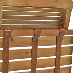 Living and Home Bamboo Foldable Rocking Chair Recliner - Size: 108 x 47 x 95cm - Brown - Wilko - thumbnail 5