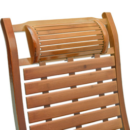 Living and Home Bamboo Foldable Rocking Chair Recliner - Size: 108 x 47 x 95cm - Brown - Wilko - thumbnail 6