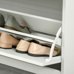 HOMCOM 3 Drawer White Tipping Shoe Cabinet - Wilko - thumbnail 4