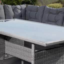 Artemis Piana 9 Seater Grey Rattan Corner Sofa with Bench - Wilko - thumbnail 5