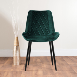 Furniturebox Arona Cesano 6 Seater Round Dining Set Green and Black - Grey - Wilko - thumbnail 4